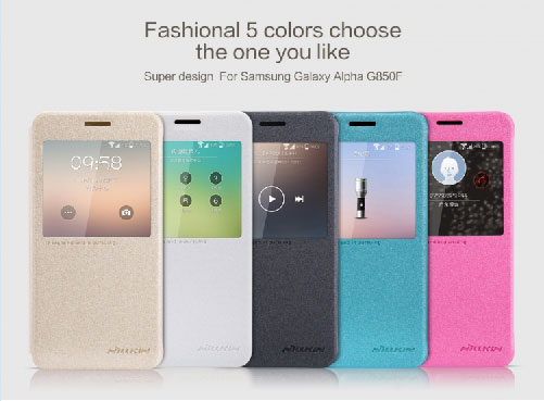Nillkin Sparkle Flip Cover For Galaxy Alpha