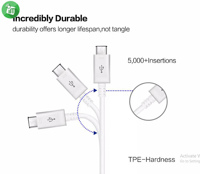 Samsung ECB-DU68WE Original Micro USB Cable (UnPacked)