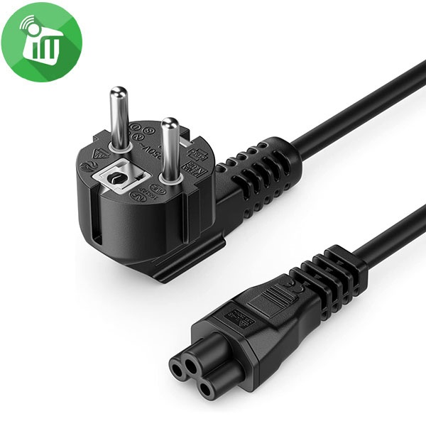 Laptop Power Cord C5 Cloverleaf To 2 Pin Euro Plug