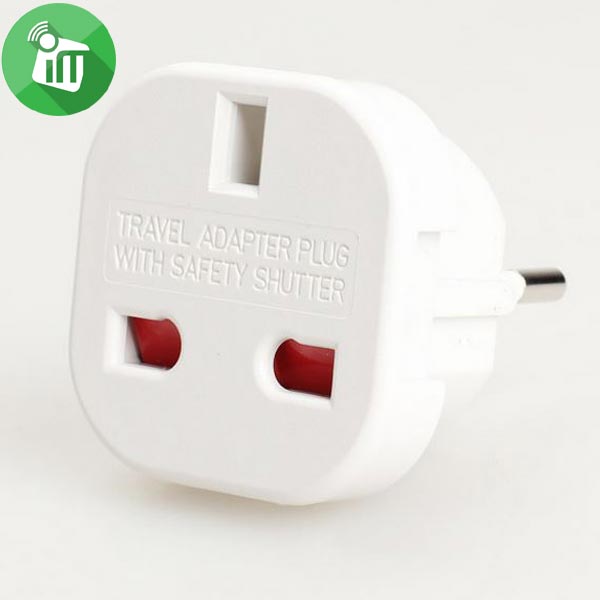 UK 3 pin to Egyptian Travel Adapter 
