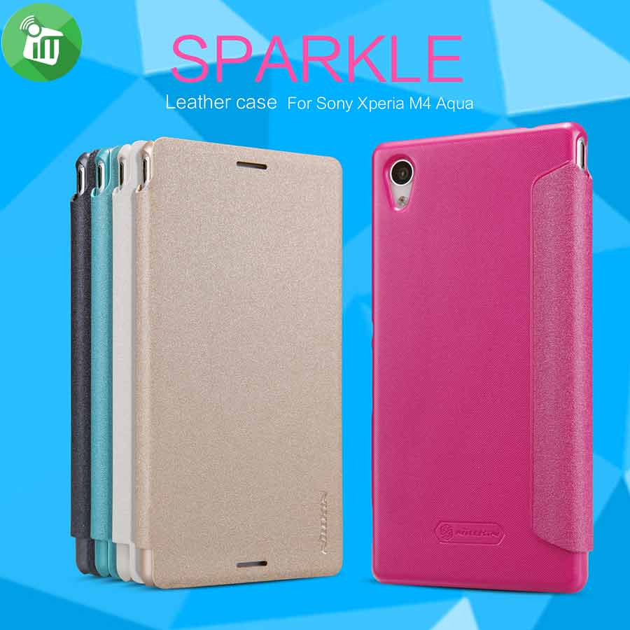 Nillkin Sony Xperia M4 Aqua Sparkle leather case