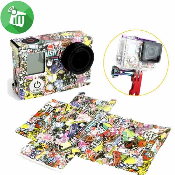 Ipower Protective Skin Sticker Multi-Coloured Print GP140 For GoPro