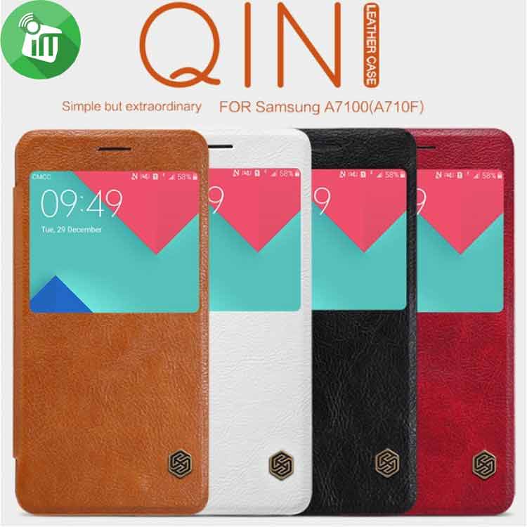 Nillkin Samsung A7 2016 QIN Series Leather Flip Cover