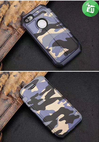Camouflage ShockProoF Armor Stand Flip Cover For Apple iPhone 7 Plus