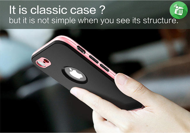X-Fitted Armor Stand Back Cover For iPhone 7
