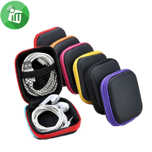 Mini Square Hard Carrying Pocket Case Zipper Bag