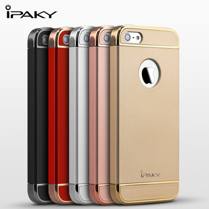 IPAKY 3 In 1 PC Case Cover For iPhone SE/5S
