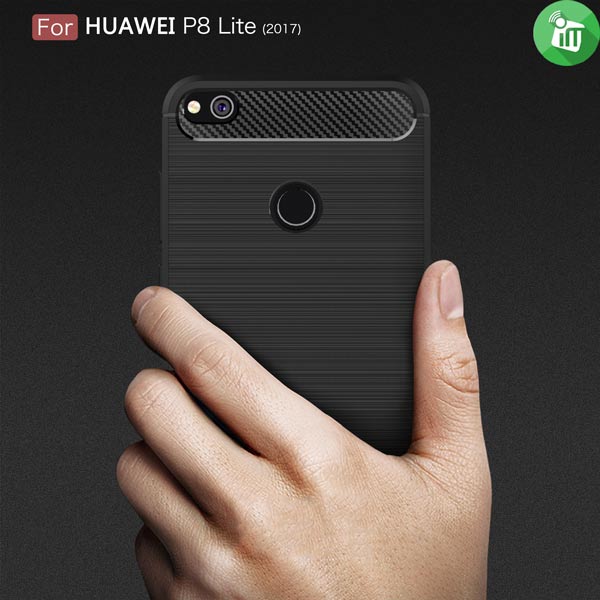 IPAKY Brushed Silicone Case Cover For Huawei GR3 (2017)/P8 Lite (2017)