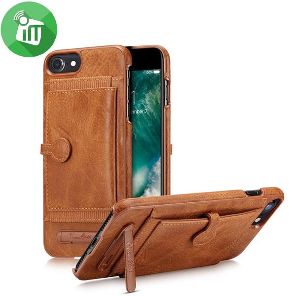 Pierre Case Genuine Leather Multi-functional Back Cover For Apple iPhone 7 Plus