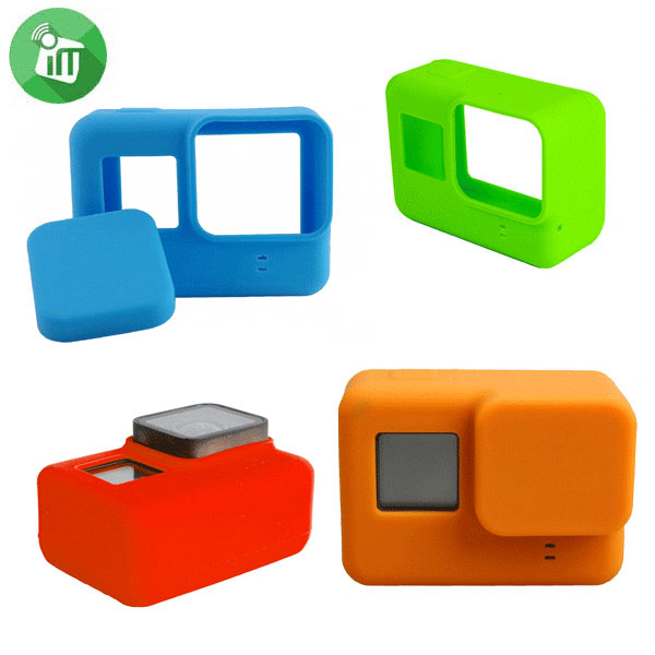 GO211 Silicone Rubber Case With Cap Lens For GoPro HERO5