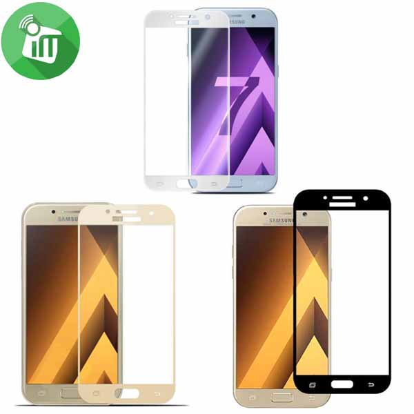 VMAX Silk-Screen Full Tempered Glass Screen Protector For Samsung Galaxy A7 (2017)