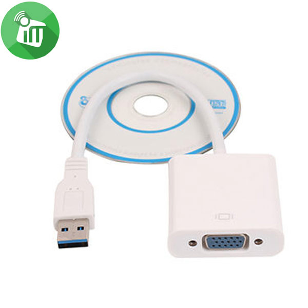 USB 3 MaleTo VGA Female Video Card Adapter