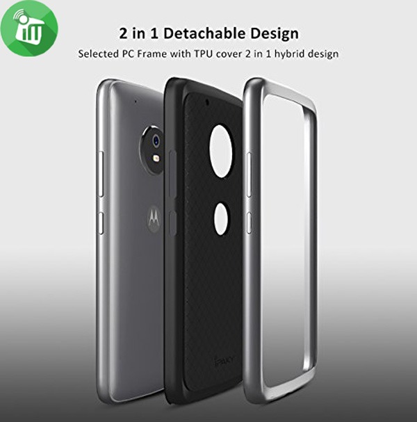 IPAKY 2 In 1 Silicone Case Cover For Motorola Moto G5