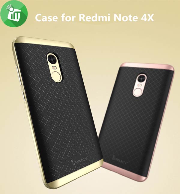 IPAKY 2 In 1 Silicone Cover For Xiaomi Redmi Note 4X