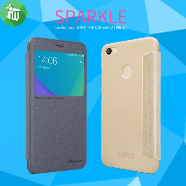 Nillkin Flip Cover Sparkle Leather Case For Xiaomi Redmi Note 5A Prime