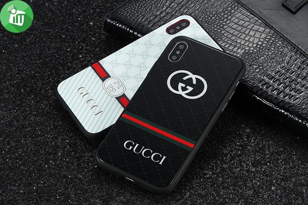 ST GUCCI Blue Ray Glass Case For iPhone X