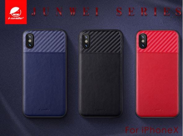 i-Smile Regal Series PC + PU Carbon Fiber Case For iPhone X