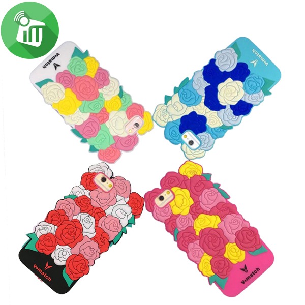 Fashion Flower Design rubber Case For iPhone 7/ 8