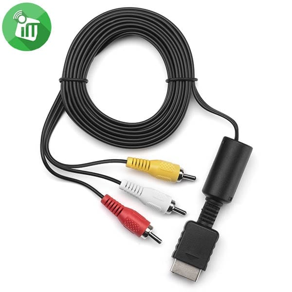 TV RCA AV Audio Video Cable For PlayStation 1, 2 And 3