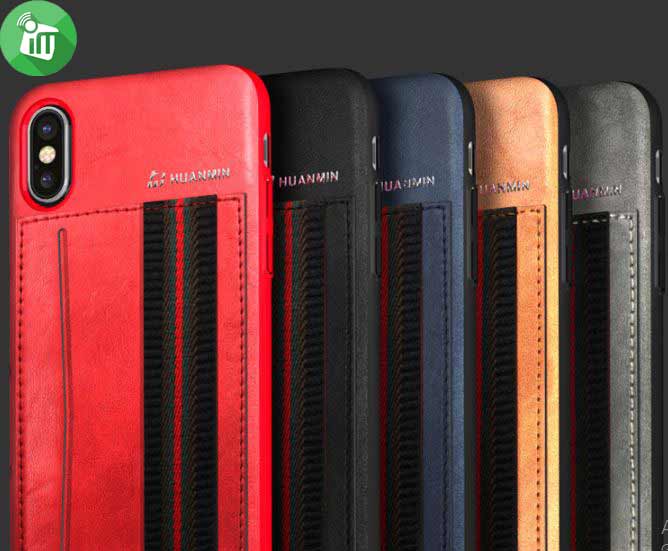 HUANMIN Handle Card Slim Series Leather Case Cover For Xiaomi Redmi 5 Plus
