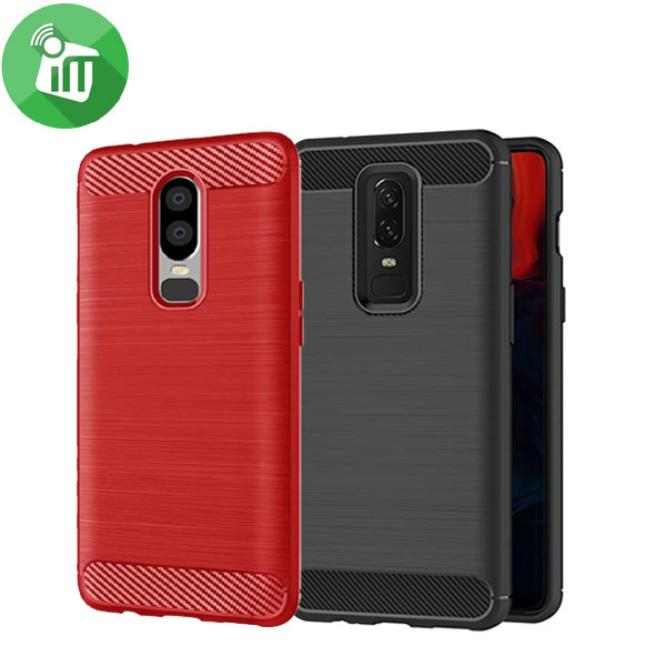 IPAKY Brushed Silicone Case Cover For OnePlus 6