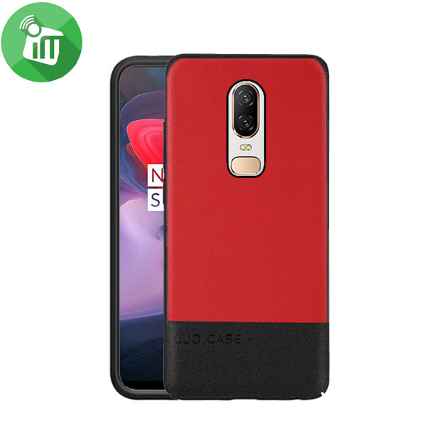 LUO Color Matching Series Leather PC Back Cover For Oneplus 6