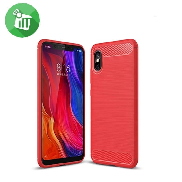 IPAKY Brushed Silicone Case Cover For Xiaomi Mi 8