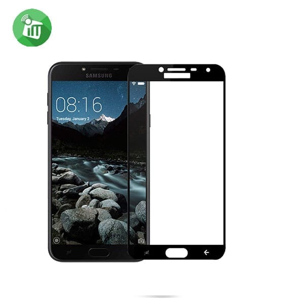 Vmax Screen Protector 2.5D silk-print Full cover Tempered Glass For Samsung Galaxy J4 (2018)