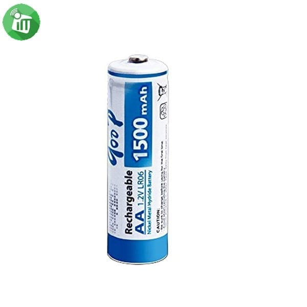 qoop Super Alkaline 2PCS AA Rechargeable Battery 1500mAh - 1.2V - Image 3