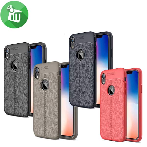 IPAKY TPU Litchi Stria Series Case Cover For iPhone XR