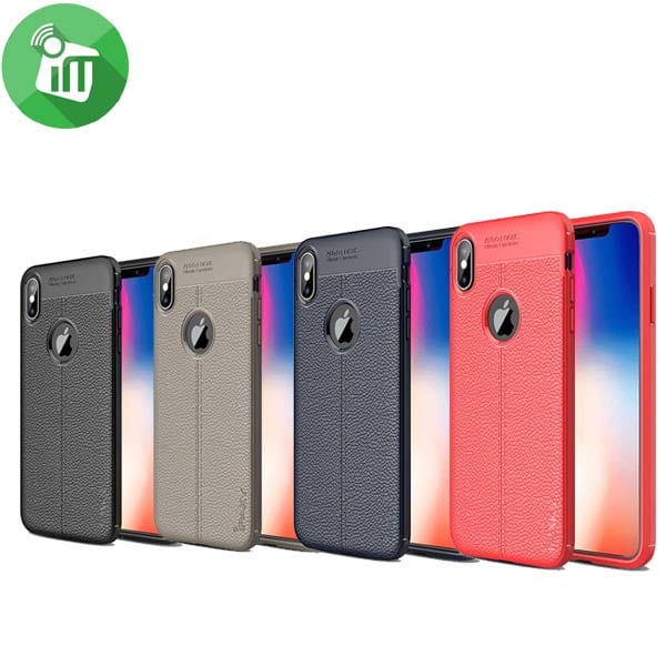 IPAKY TPU Litchi Stria Series Case Cover For iPhone XS Max