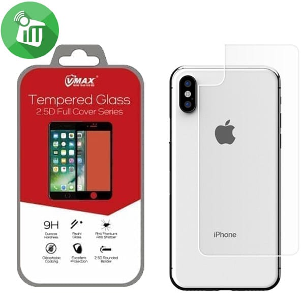 VMAX Tempered Glass Back Screen Protector 0.33MM 2.5D Normal Series For iPhone XS Max