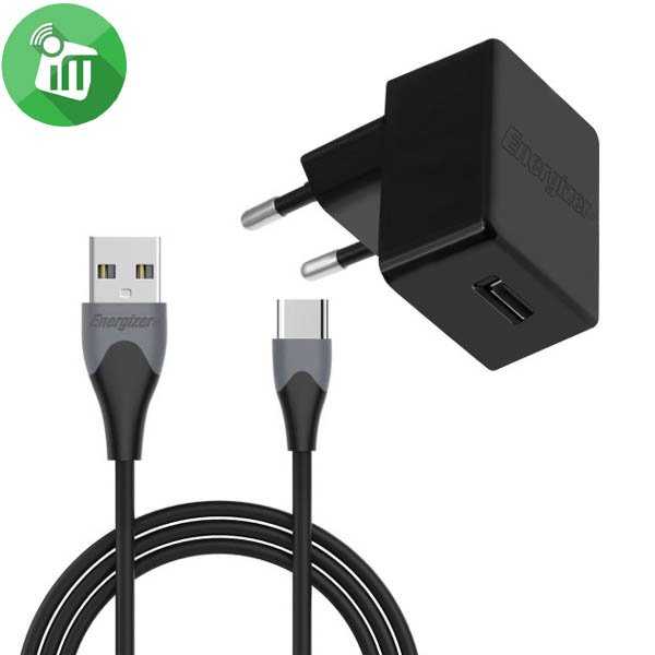 Energizer Ultimate Wall Charger QC3.0 With USB-C Cable (1M)