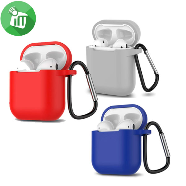 Protective Silicone Case For Apple Airpods with Keychain (Series 2)