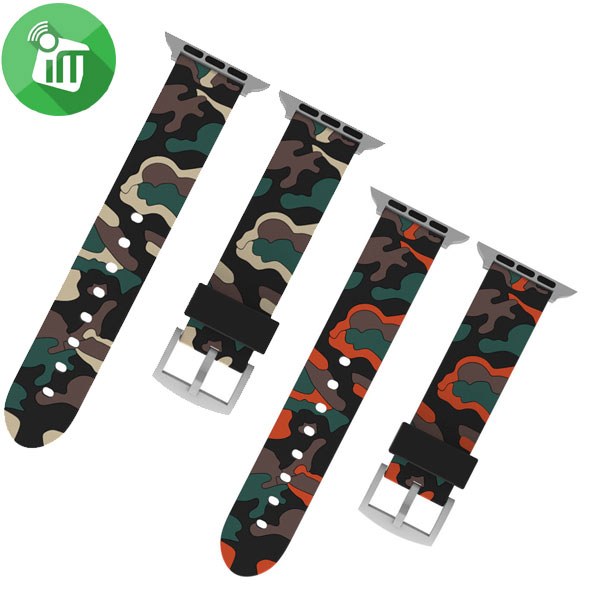 Silicone Camouflage Band For iWatch (44/45/46/49mm)