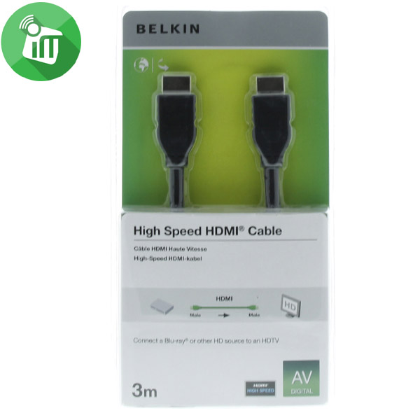 Belkin High-Speed Standard HDMI Cable 4K Ultra HD 3M (10FT)