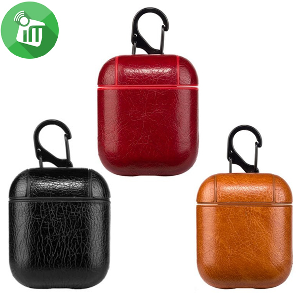 Pod Pocket Leather Cover For Apple Airpods with Keychain