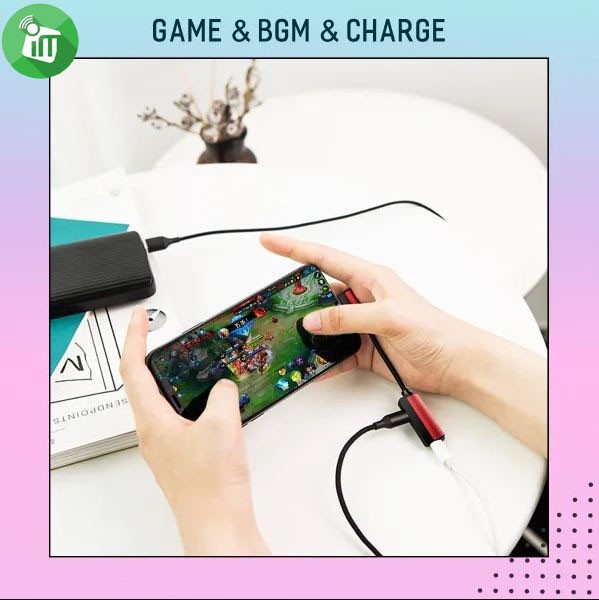 Rock Space L-shape Lightning Metal Charge & Audio 2 in 1 Cable (version B)
