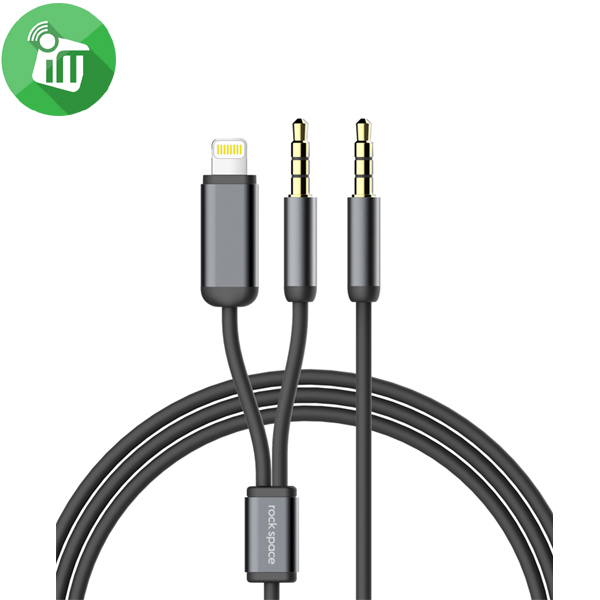 Rock Space Lightning & 3.5 2 in 1 to aux Audio Cable