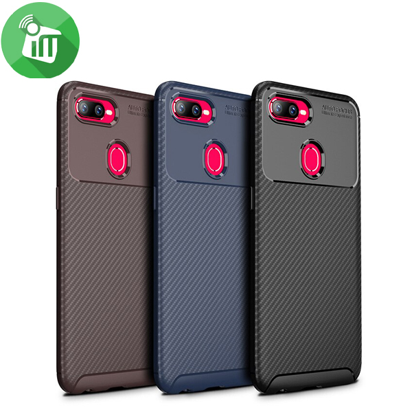 IPAKY Auto Focus Carbon Fiber Series Case Cover For Realme 2 Pro / Realme U1 / Oppo F9 / Oppo F9 Pro