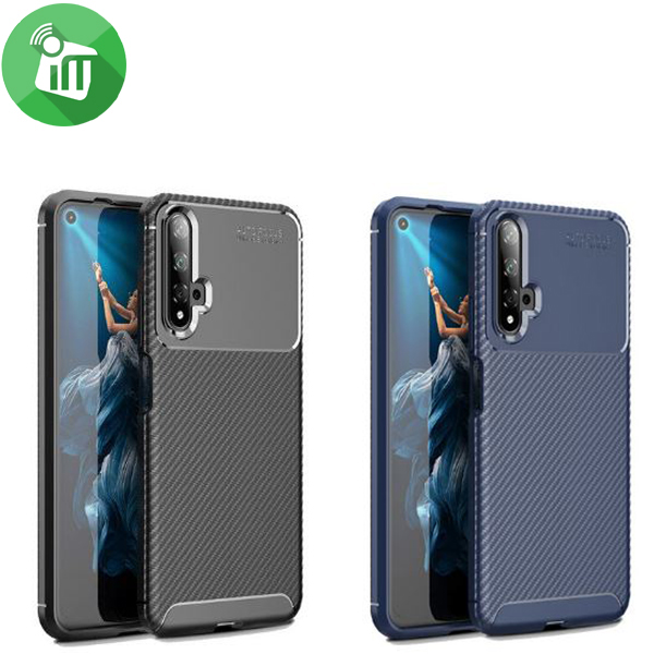 IPAKY Auto Focus Carbon Fiber Series Case Cover For Honor 20