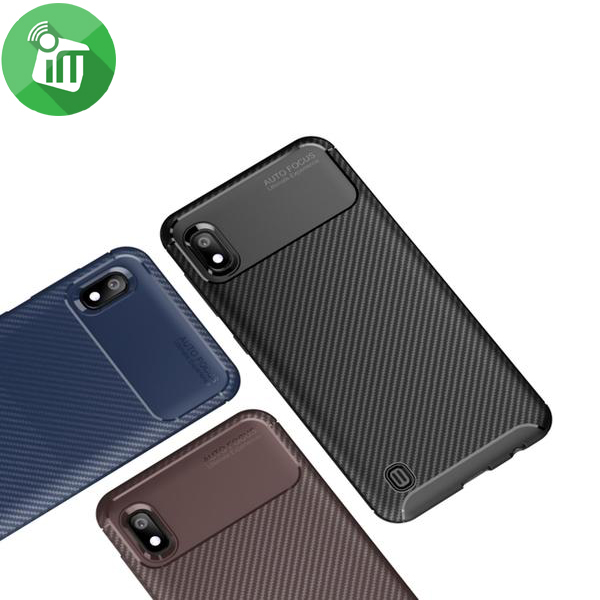 IPAKY Auto Focus Carbon Fiber Series Case Cover For Samsung Galaxy A10