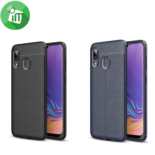 IPAKY TPU Litchi Stria Series Case Cover For Samsung Galaxy A20/A30