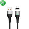 USAMS US-SJ327 USB Aluminum Alloy Magnetic Type-C Cable (1M)