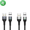 USAMS US-SJ327 USB Aluminum Alloy Magnetic Type-C Cable (1M)