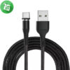 USAMS US-SJ337 USB Aluminum Alloy Magnetic Type-C Cable (2M)