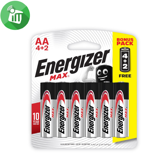 Energizer 6PCS AA Max + Powerseal Batteries 1.5V