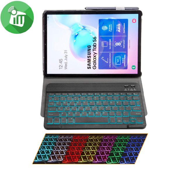 Smart Bluetooth 3.0 Keyboard Leather Case With backlit For Samsung Galaxy Tab S6 (T860/T865)