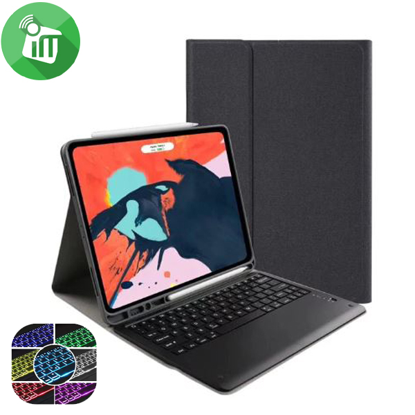 Smart Keyboard Bluetooth HK131D Leather Case With backlit For iPad Pro 12.9 (2018)