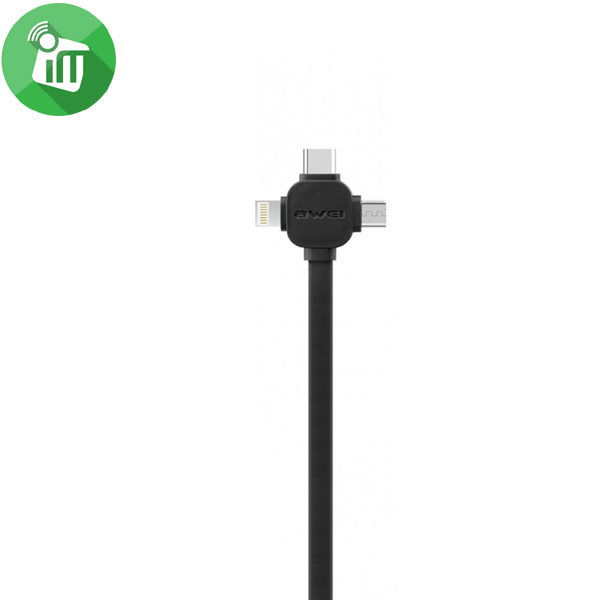 AWEI CL-82 3in1 Multi Charging Cable (2M) Lightning + Micro USB + Type C